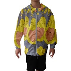 Avocado-yellow Kids  Hooded Windbreaker by nate14shop