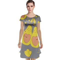 Avocado-yellow Cap Sleeve Nightdress by nate14shop