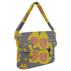 Avocado-yellow Buckle Messenger Bag by nate14shop