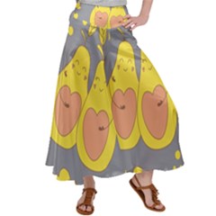 Avocado-yellow Satin Palazzo Pants by nate14shop