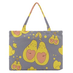 Avocado-yellow Zipper Medium Tote Bag