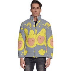 Avocado-yellow Men s Puffer Bubble Jacket Coat