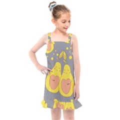 Avocado-yellow Kids  Overall Dress