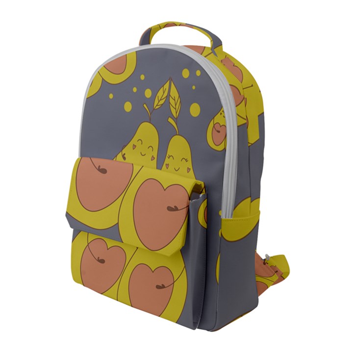 Avocado-yellow Flap Pocket Backpack (Large)