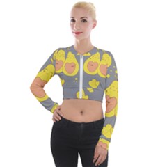 Avocado-yellow Long Sleeve Cropped Velvet Jacket by nate14shop