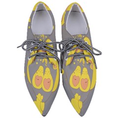 Avocado-yellow Pointed Oxford Shoes by nate14shop