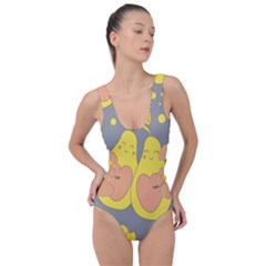 Avocado-yellow Side Cut Out Swimsuit