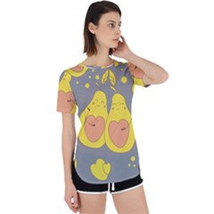 Avocado-yellow Perpetual Short Sleeve T-shirt by nate14shop