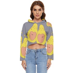 Avocado-yellow Women s Lightweight Cropped Hoodie