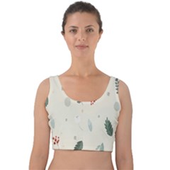 Background-gry Abstrac Velvet Crop Top by nate14shop