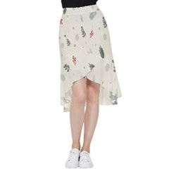 Background-gry Abstrac Frill Hi Low Chiffon Skirt by nate14shop