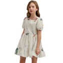 Background-gry Abstrac Kids  Short Sleeve Dolly Dress View2