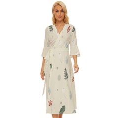 Background-gry Abstrac Midsummer Wrap Dress by nate14shop