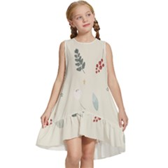 Background-gry Abstrac Kids  Frill Swing Dress