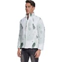 Background-white Abstrack Men s Puffer Bubble Jacket Coat View2