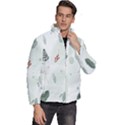 Background-white Abstrack Men s Puffer Bubble Jacket Coat View3