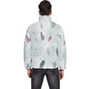 Background-white Abstrack Men s Puffer Bubble Jacket Coat View4