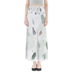 Background-white Abstrack Full Length Maxi Skirt by nate14shop