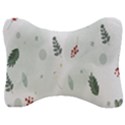 Background-white Abstrack Velour Seat Head Rest Cushion View1