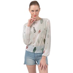 Background-white Abstrack Banded Bottom Chiffon Top by nate14shop