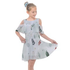 Background-white Abstrack Kids  Shoulder Cutout Chiffon Dress by nate14shop