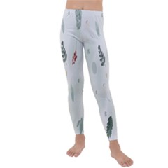 Background-white Abstrack Kids  Lightweight Velour Leggings