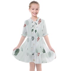 Background-white Abstrack Kids  All Frills Chiffon Dress by nate14shop