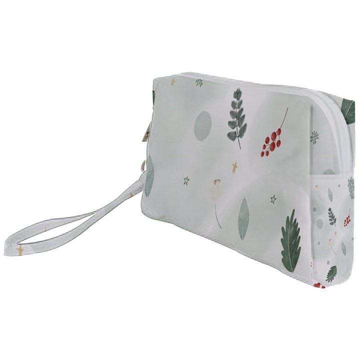 Background-white Abstrack Wristlet Pouch Bag (Small)