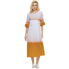 Beer-001 Double Cuff Midi Dress