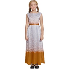 Beer-001 Kids  Satin Sleeveless Maxi Dress