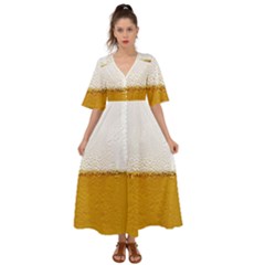 Beer-002 Kimono Sleeve Boho Dress by nate14shop