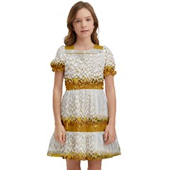 Beer-002 Kids  Puff Sleeved Dress