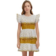 Beer-002 Kids  Winged Sleeve Dress