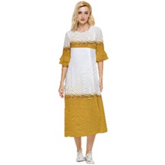 Beer-002 Double Cuff Midi Dress