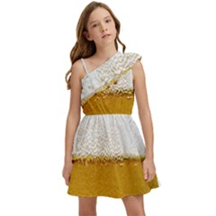 Beer-002 Kids  One Shoulder Party Dress