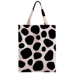 Leoperd-white-black Background Zipper Classic Tote Bag by nate14shop