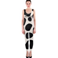 Leoperd-white-black Background One Piece Catsuit by nate14shop