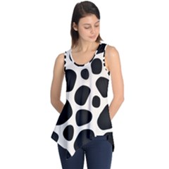 Leoperd-white-black Background Sleeveless Tunic by nate14shop