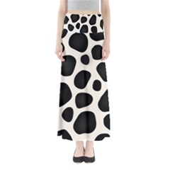 Leoperd-white-black Background Full Length Maxi Skirt by nate14shop