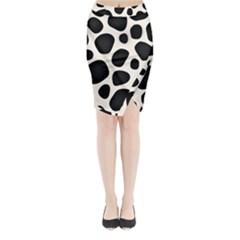 Leoperd-white-black Background Midi Wrap Pencil Skirt by nate14shop