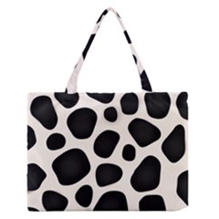 Leoperd-white-black Background Zipper Medium Tote Bag by nate14shop