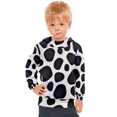 Leoperd-white-black Background Kids  Hooded Pullover by nate14shop