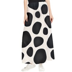 Leoperd-white-black Background Maxi Chiffon Skirt by nate14shop