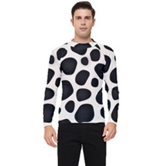 Leoperd-white-black Background Men s Long Sleeve Rash Guard by nate14shop