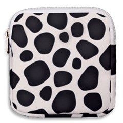 Leoperd-white-black Background Mini Square Pouch by nate14shop