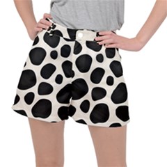 Leoperd-white-black Background Ripstop Shorts by nate14shop