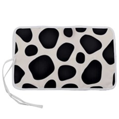 Leoperd-white-black Background Pen Storage Case (l) by nate14shop