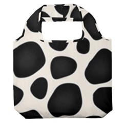 Leoperd-white-black Background Premium Foldable Grocery Recycle Bag