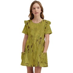 Internet-wifi Kids  Frilly Sleeves Pocket Dress by nate14shop