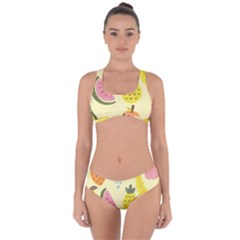 Graphic-fruit Criss Cross Bikini Set by nate14shop